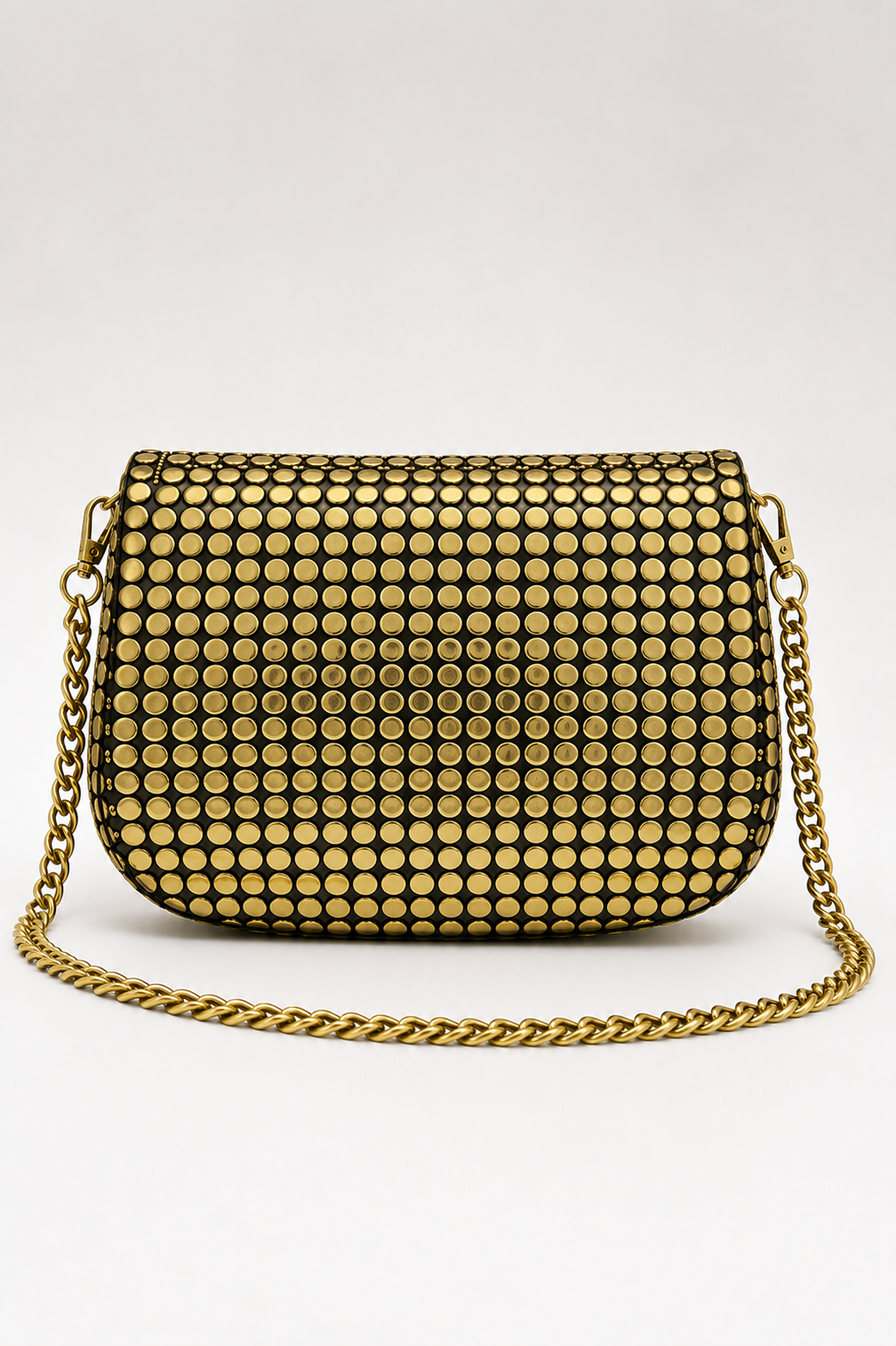 Golden Clutch with Multicolor Floral Kundan Stone Work