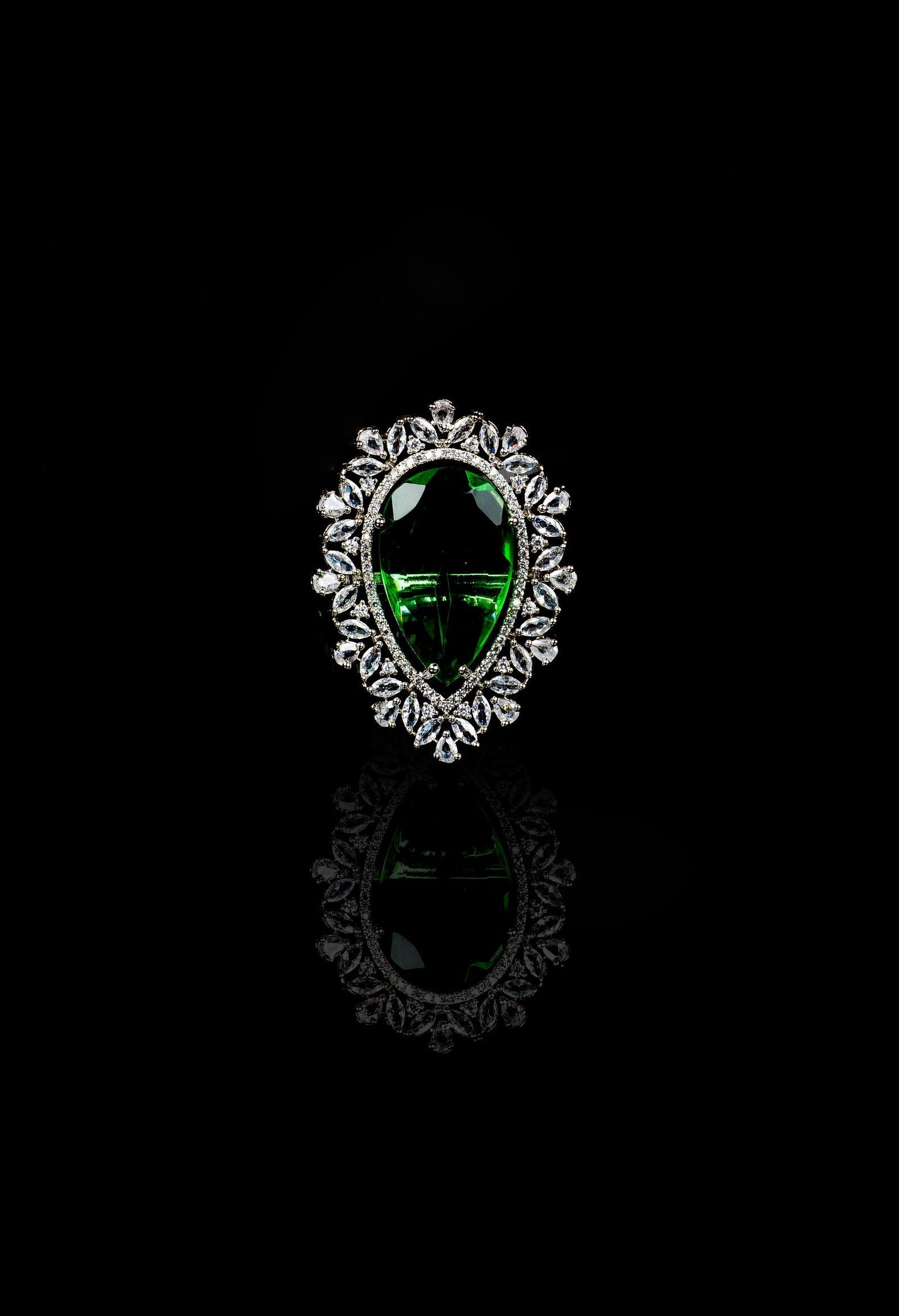Stunning Star Cut American Diamond Ring - Mayrake.in