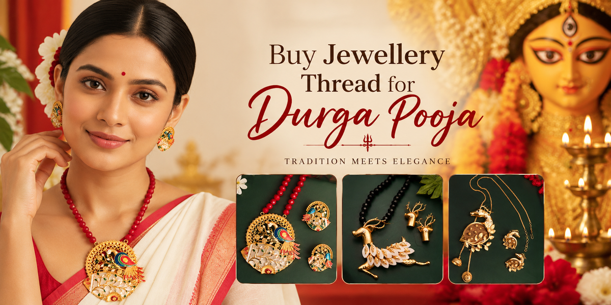 Buy Jewellery Thread for Durga Pooja — Mayrake's Handcrafted Collection