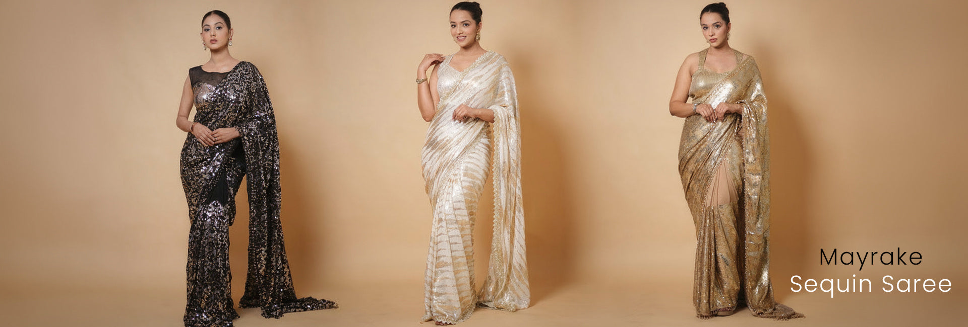 Buy Sequin Saree Online: Glam Up for Weddings & Festive Looks at Mayrake