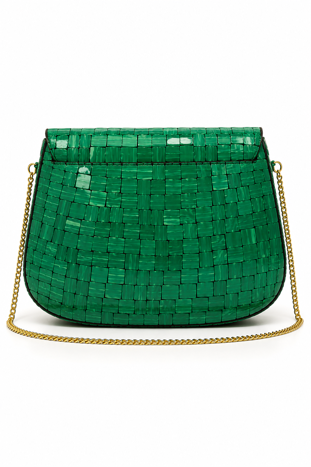 Green Clutch with Multicolor Kundan Stone Work